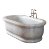 Hand Carved White Stone Western Style Bathtub From Natural Marble for Bathroom Decoration