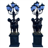 Life-Size Antique Style Bronze Statue Girl Lamp Bronze Sculptures