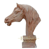 Home Decor Life Size Natural Red Marble Stone Horse Sculpture
