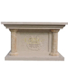 Hand Carved Religious Natural Marble Church Altar Table
