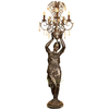 Antique Style Brass Carved Art Lamps Large Statue Light for Sales