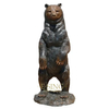Outdoor Metal Large Bronze Animal Sculpture Brass Standing Bear Statue