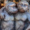 Garden Decoration Bronze Orangutan Monkey Sculpture Carving Brass Statue