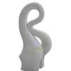 Classic Outdoor Stone White Abstract Sculpture Standard Size Marble Statue