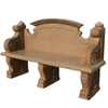 Outdoor Garden Decoration Natural Stone Yellow Marble Benches