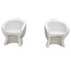 Abstract New Design Marble Face Small Statue Bench for Garden