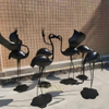 Hand Made High Polished Stainless Steel Swan Sculpture for Sale