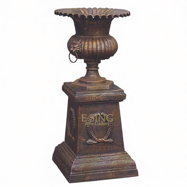 Modern Art High Quality Cast Iron Garden Urns for Wholesale