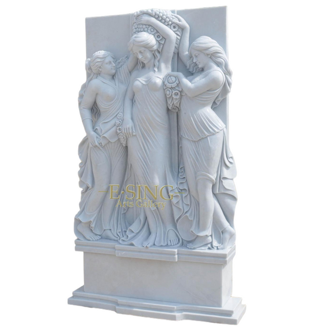 High Quality Indoor Wall Marble Statue Sculpture Relief with Lady