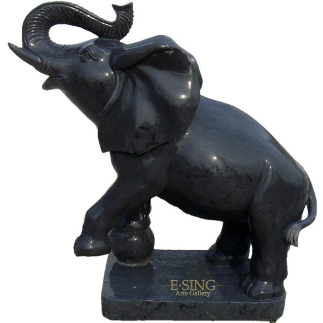 New Designs Outdoor Natural Stone Marble Carved Large Elephant Sculpture