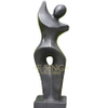 Life Size Outdoor Stone Figure Abstract Statue Black Marble Sculpture for Home Decoration