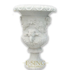 Garden Decoration Natural Stone Flowerpots with Deer Head Relife Carving Marble Roman Style Flower Pot