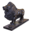 Natural Black Marble Walking Lion Statue for Sales