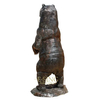 Outdoor Metal Large Bronze Animal Sculpture Brass Standing Bear Statue