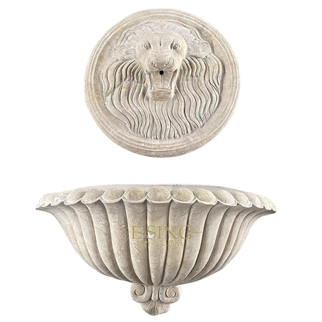 Direct Sale Cheap Lion Head Marble Water Fountain Stone Carving Fountain
